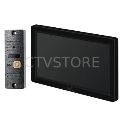 Комплект видеодомофона CTV-DP3722 Spectrum Черный + серебро